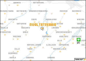 map of Rivalta Trebbia