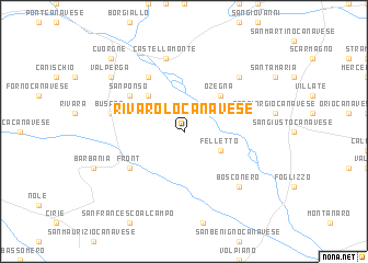 map of Rivarolo Canavese
