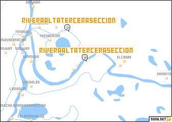 map of Rivera Alta Tercera Sección