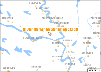 map of Rivera Baja Segunda Sección