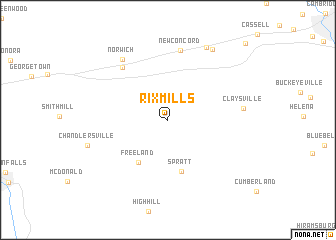 map of Rix Mills
