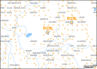 map of Rizal