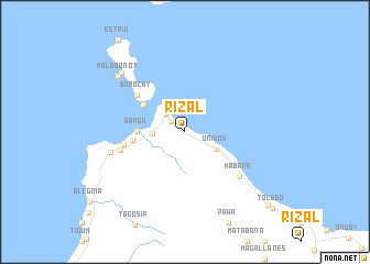 map of Rizal