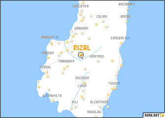 map of Rizal