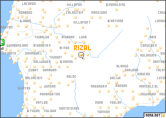 map of Rizal