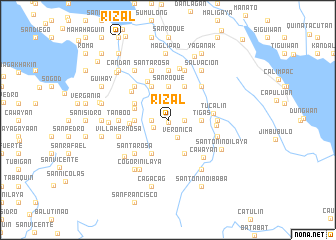 map of Rizal