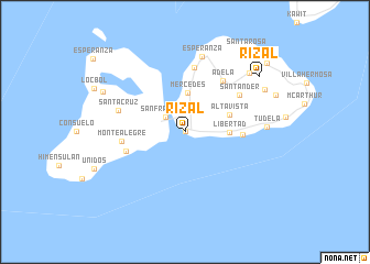 map of Rizal