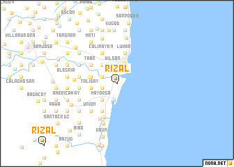 map of Rizal
