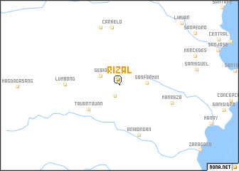 map of Rizal