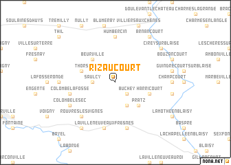 map of Rizaucourt