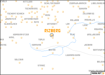 map of Rižberg