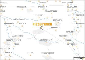 map of Rizdvyanka
