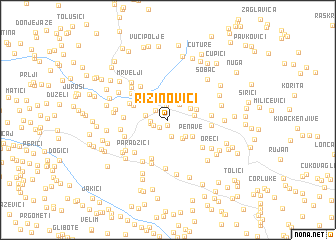 map of Rižinovići