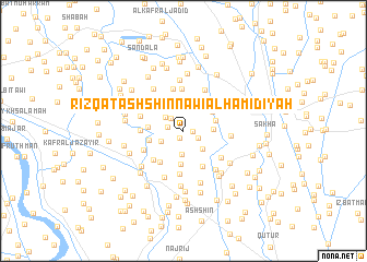 map of Rizqat ash Shinnāwī al Ḩamīdīyah