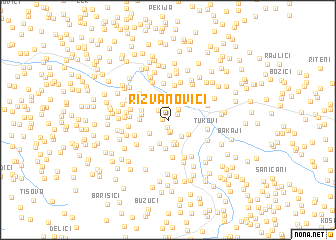 map of Rizvanovići