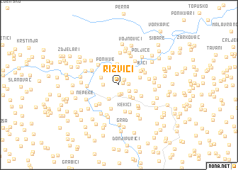 map of Rizvići