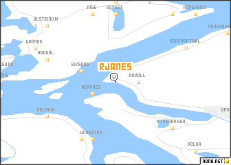 map of Rjånes