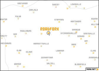 map of Road Fork