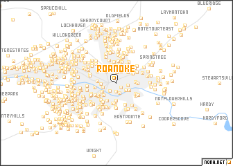 map of Roanoke