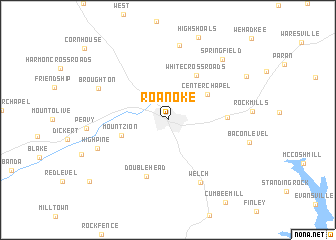 map of Roanoke