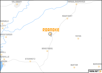 map of Roanoke
