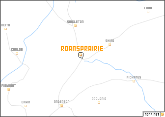 map of Roans Prairie