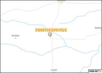 map of Roaring Springs