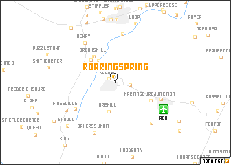 map of Roaring Spring