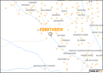 map of Robāţ Karīm