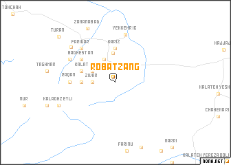 map of Robāţ Zang