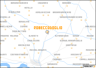 map of Robecco dʼOglio