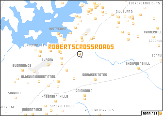 map of Roberts Crossroads