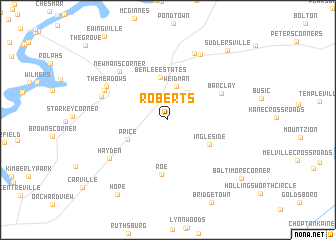 map of Roberts