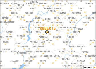 map of Roberts