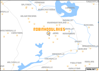 map of Robin Hood Lakes