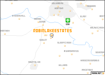 map of Robin Lake Estates