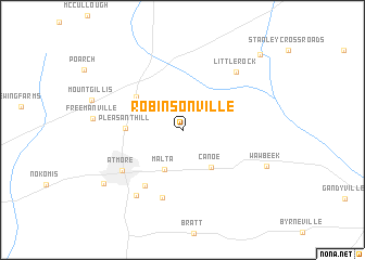 map of Robinsonville