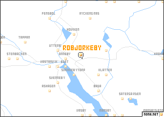 map of Röbjörkeby