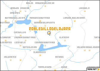 map of Robledillo de la Jara