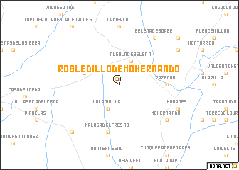 map of Robledillo de Mohernando