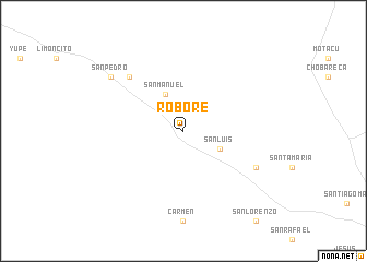 map of Roboré