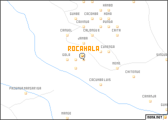 map of Roça Hala