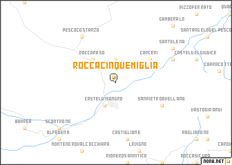 map of Rocca Cinquemiglia