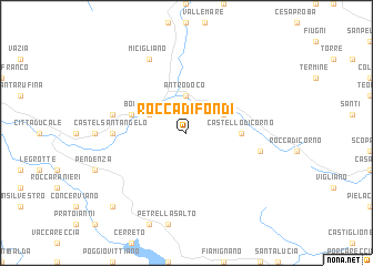 map of Rocca di Fondi