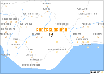 map of Roccagloriosa