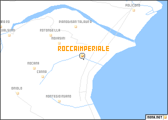 map of Rocca Imperiale