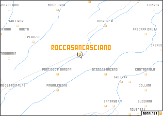 map of Rocca San Casciano