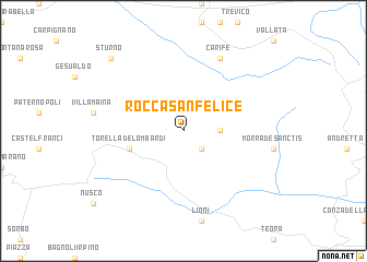 map of Rocca San Felice