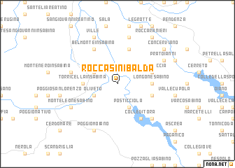 map of Rocca Sinibalda