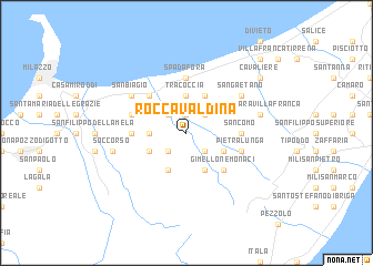 map of Roccavaldina